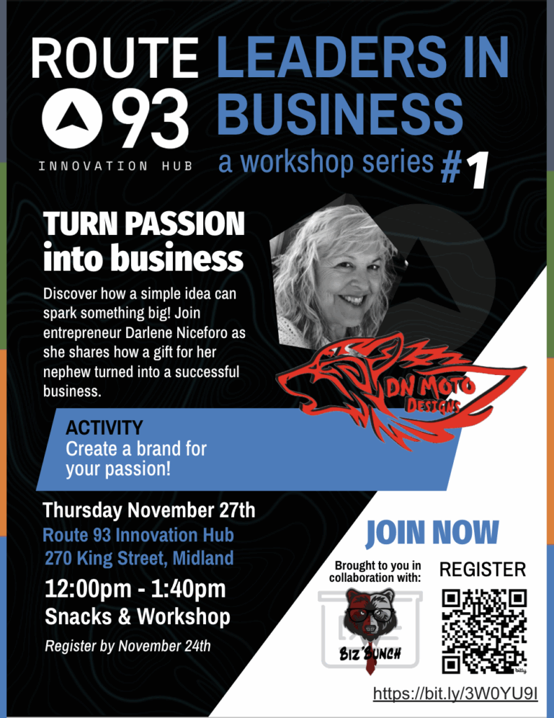 Turn Passion into Business. Workshop #1 poster.
